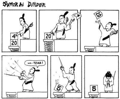 Forth arithmetic - division using the stack