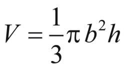 V=pi/3 b²h