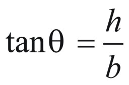 tan(theta) = h/b