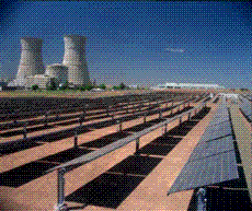 Forth-controlled, solar panels array at Sacramento Municipal Utility District (SMUD)